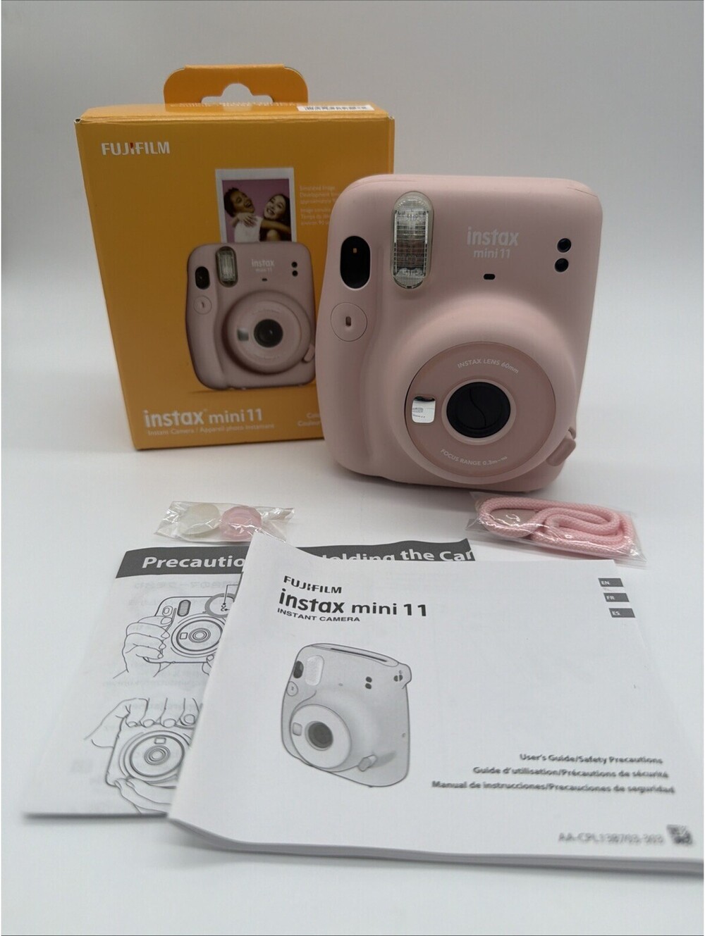 Fujifilm Instax Mini 11 Instant Camera - Blush Pink w/ Box and Accessories
